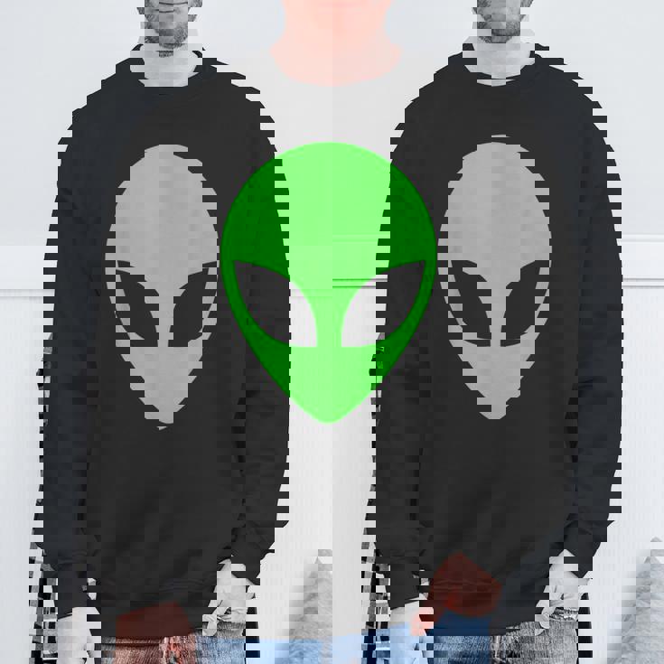 グリーンエイリアンヘッドアパレル 90年代スタイル ファニー エイリアン スウェットシャツ 高齢者への贈り物