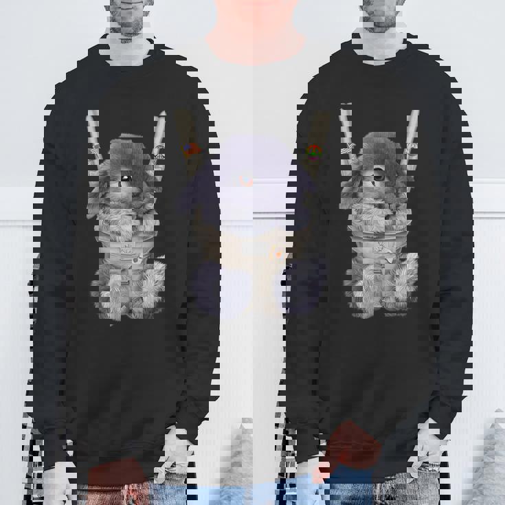 グレー 兎 うさぎ 抱っこ 抱っこ紐 スウェットシャツ 高齢者への贈り物