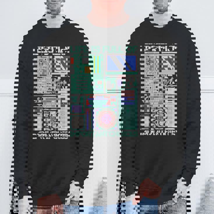 ゲーム パソコン 面白いtシャツ ゲーマー ネタ メンズ おもしろ 面白い 服 オリジナル グッズ 文字tシャツ スウェットシャツ 高齢者への贈り物