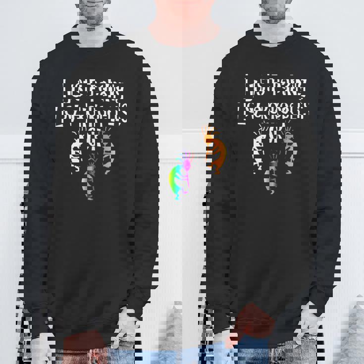 ココペリtシャツ ネイティブアメリカン タトゥースタイル ココペリ スウェットシャツ 高齢者への贈り物