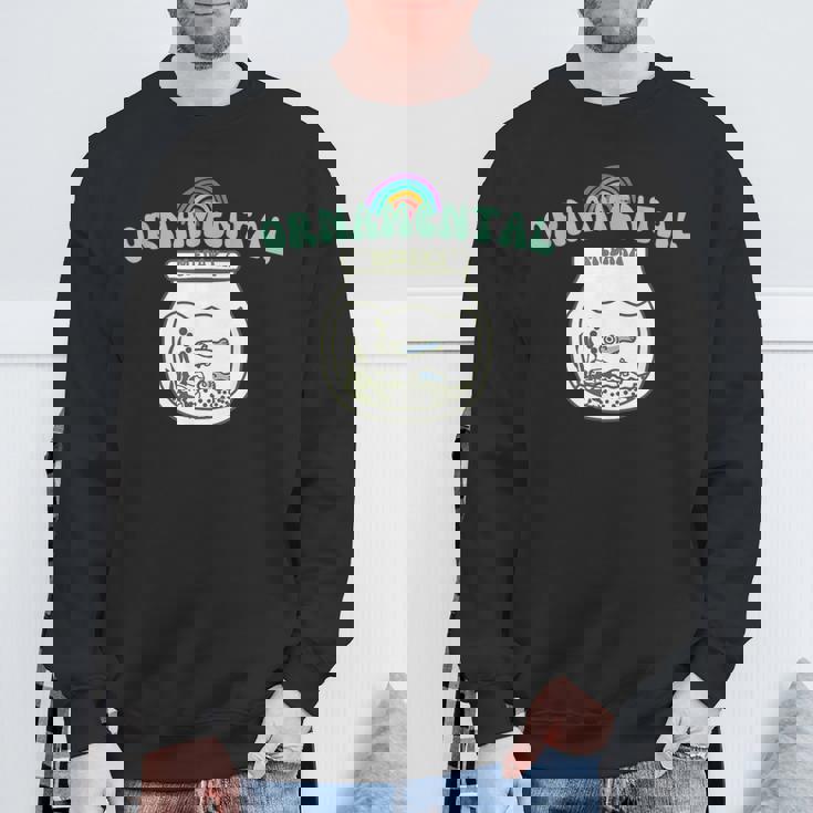 コットン オリジナル プリント ユーモア メダカ 鑑賞用 ロゴ スウェットシャツ 高齢者への贈り物