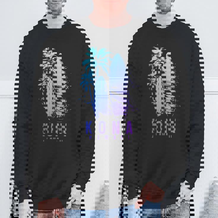 コナ ハワイ ハワイアン サーフィン ビンテージ サーフィン サーファー スウェットシャツ 高齢者への贈り物