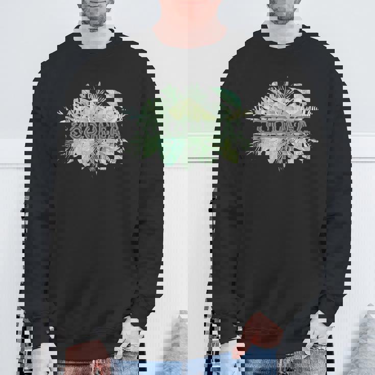 コロンビア ラテンアメリカ カリブ海 太平洋 エコツー リズム ギフト お土産 モンステラヤシ ビーチ ヤシの木 スウェットシャツ 高齢者への贈り物