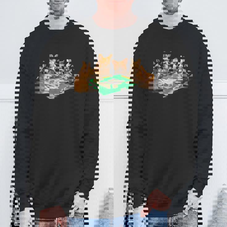 コーギー イヌ 麻雀 面白いtシャツ 犬 文字入り メンズ おもしろ 面白い 服 おもしろグッズ ネタ 雀士 スウェットシャツ 高齢者への贈り物