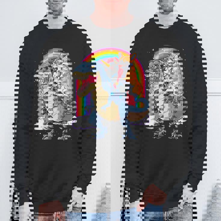 コーギー ユニコーン 恐竜 レックス キッズ ガールズ レインボー ギフト スウェットシャツ 高齢者への贈り物