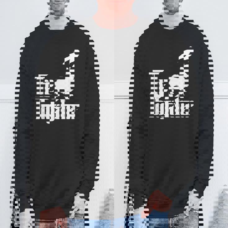 コーギー犬のお父さん犬のお父さん面白い犬愛好家 スウェットシャツ 高齢者への贈り物