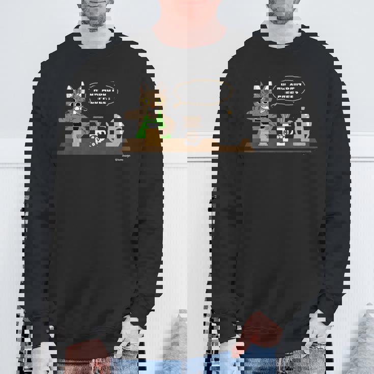 コーヒーいかが？ 猫 コーヒー スウェットシャツ 高齢者への贈り物