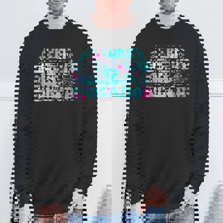 コーヒーを音楽教育学校の先生に変える スウェットシャツ 高齢者への贈り物