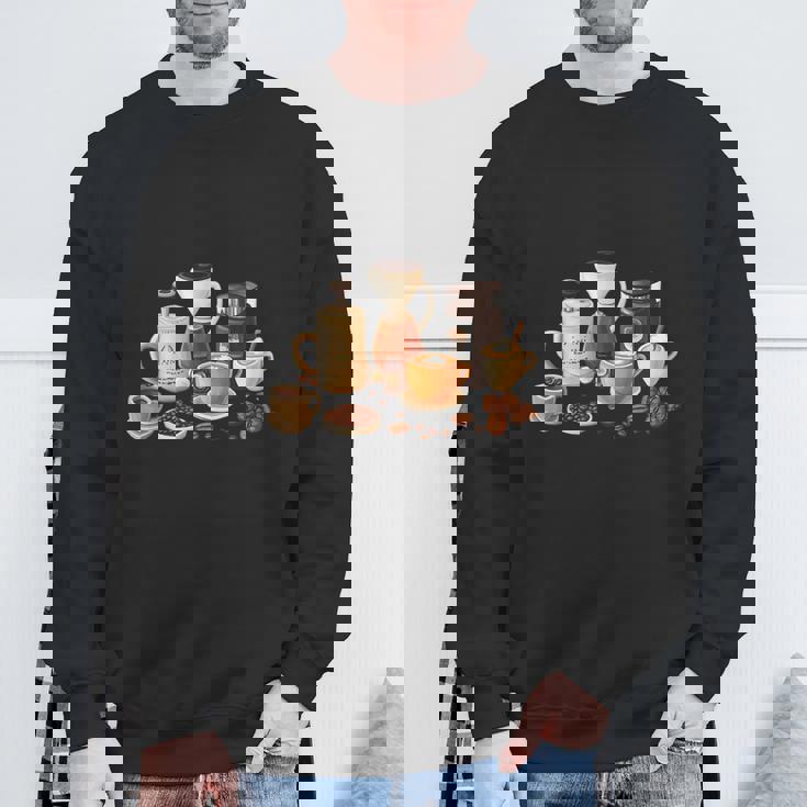 コーヒー愛好家アートギフト スウェットシャツ 高齢者への贈り物