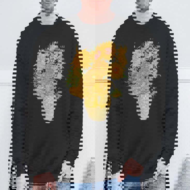 ゴッホ ひまわり 美的アート 鍬 絵画 グラフィック スウェットシャツ 高齢者への贈り物