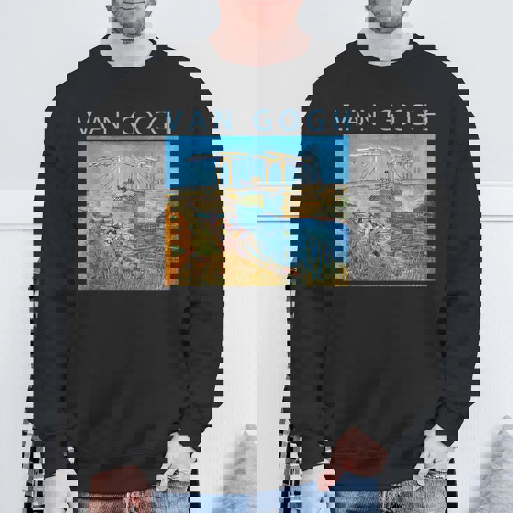 ゴッホ 面白いtシャツ アート アルルの跳ね橋 印象派 絵画 メンズ レディース 面白い 服 美術 油彩画 スウェットシャツ 高齢者への贈り物