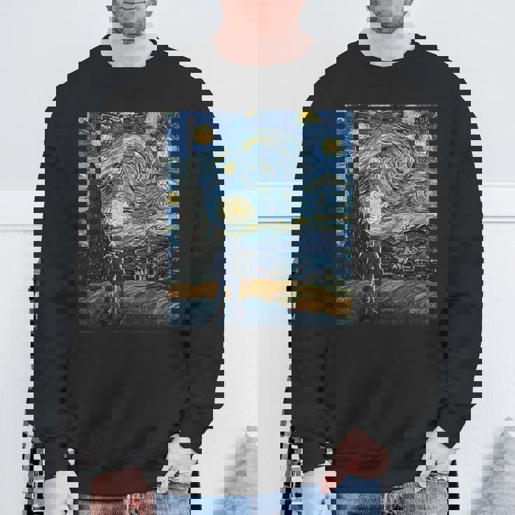 ゴッホにインスパイアされた先見の明のある宇宙飛行士未来の宇宙飛行士 スウェットシャツ 高齢者への贈り物