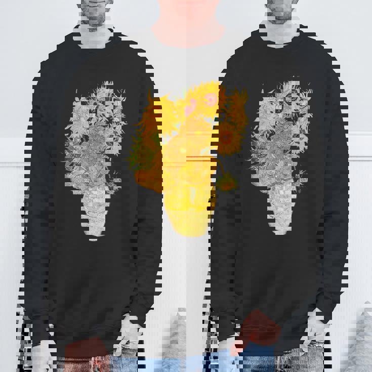 ゴッホのひまわりの現代美術の絵画 スウェットシャツ 高齢者への贈り物