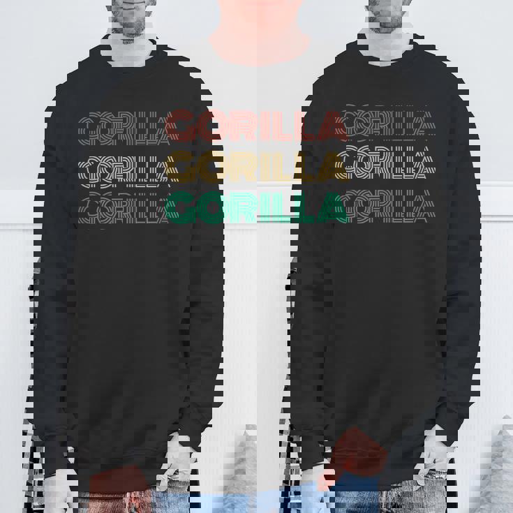 ゴリラ 学名 Gorilla Gorilla Gorilla 生物学 亜種 分類 ニシローランドゴリラ 猿 さる サル スウェットシャツ 高齢者への贈り物