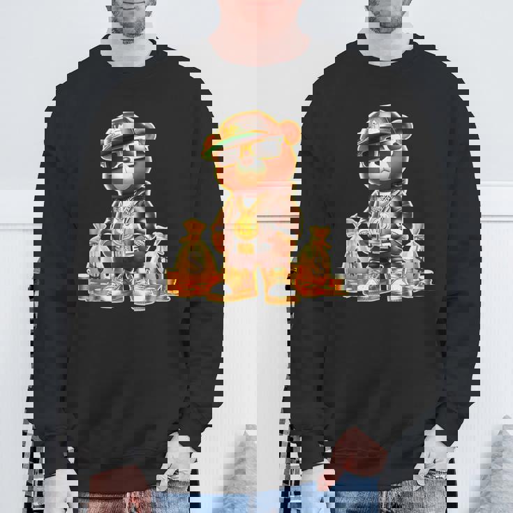 ゴールデンテディベア ボスマネーバッグ ゴールデンコイン&チェーン スウェットシャツ 高齢者への贈り物