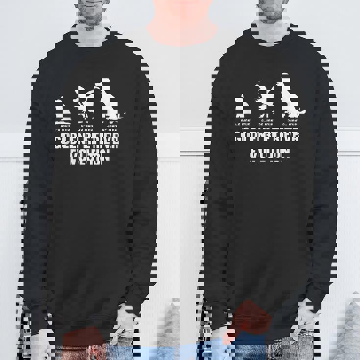 ゴールデンレトリバーオーナーのためのゴールデンレトリバーの進化 スウェットシャツ 高齢者への贈り物