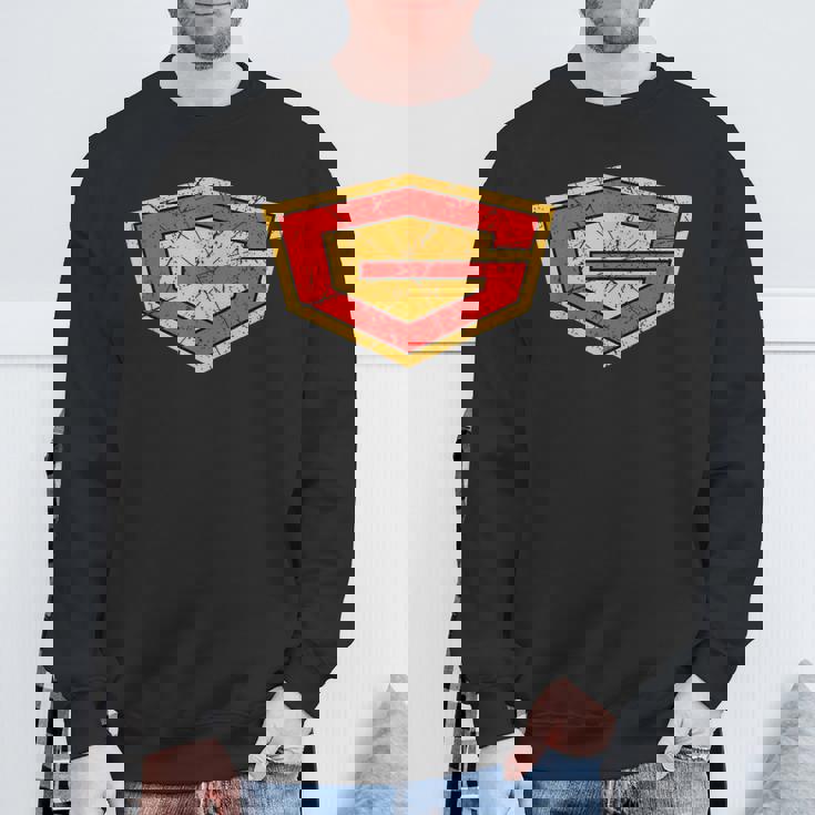 サイエンス忍者チーム ガッチャマン ビンテージアニメーションシリーズロゴ スウェットシャツ 高齢者への贈り物