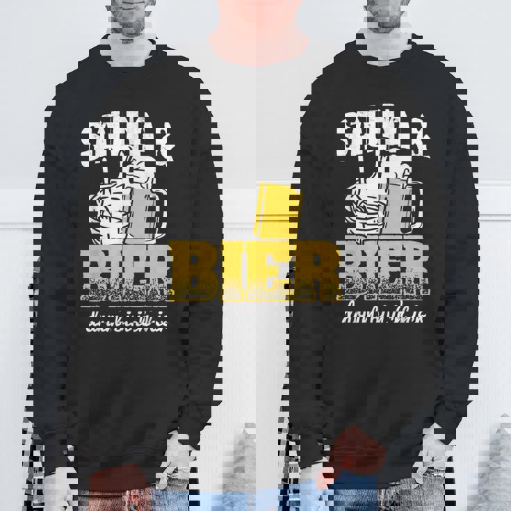 サウナとビールサウナ ウェルネスサウナ スウェットシャツ 高齢者への贈り物