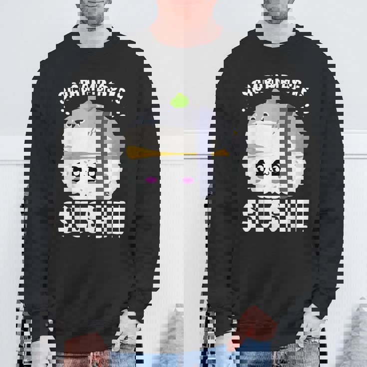 サカバンバスピス寿司 魚ミーム 和食 スウェットシャツ 高齢者への贈り物