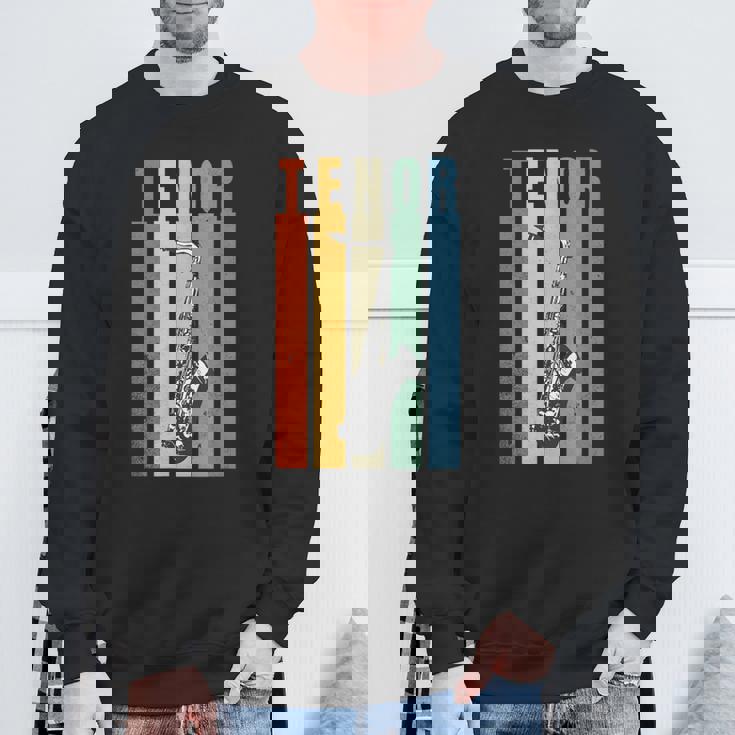 サックス テナーサックス レトロ スウェットシャツ 高齢者への贈り物