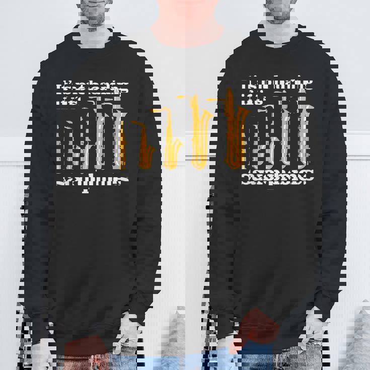 サックス奏者のための面白いサックスミームまたはサックスジョーク 「Axophone Joke 」 スウェットシャツ 高齢者への贈り物