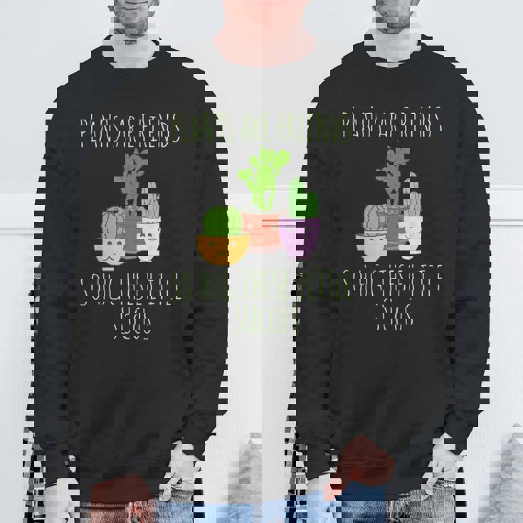 サボテン植物 面白いことわざデザイン サボテン ギフトアイデア スウェットシャツ 高齢者への贈り物