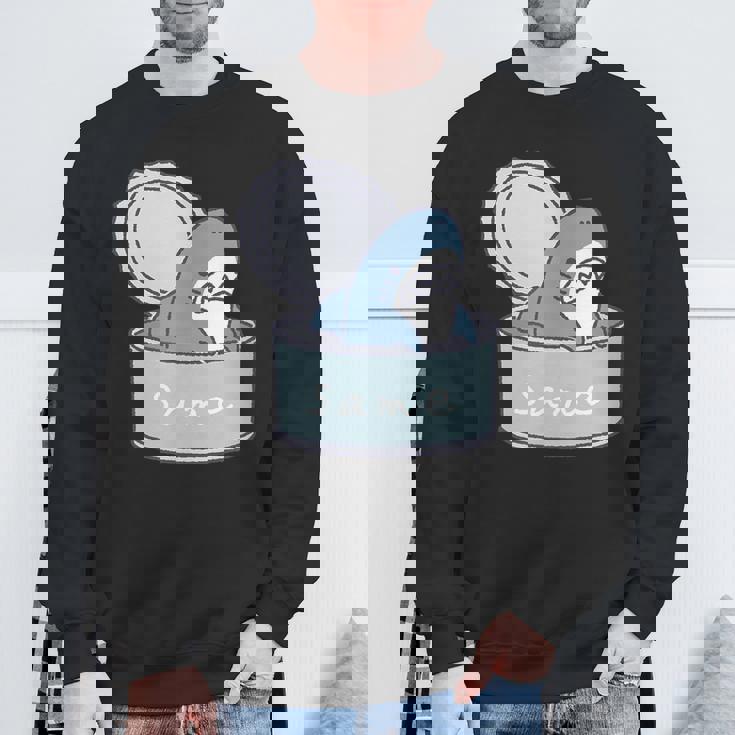 サメの缶詰め スウェットシャツ 高齢者への贈り物