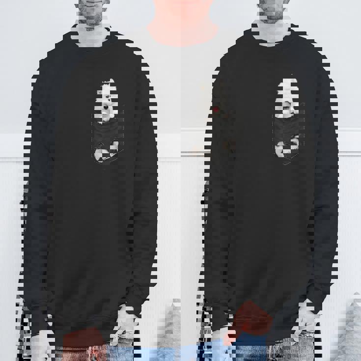 サモエド愛好家のための面白いサモエドをポケットに入れました スウェットシャツ 高齢者への贈り物