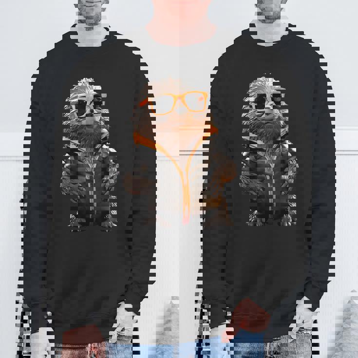 サングラスをかけたモグラかわいいモグラかわいいモグラ スウェットシャツ 高齢者への贈り物