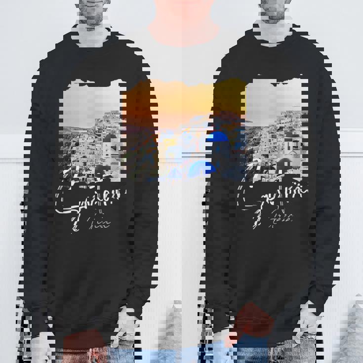 サントリーニ ギリシャ絵画 サントリーニ スウェットシャツ 高齢者への贈り物