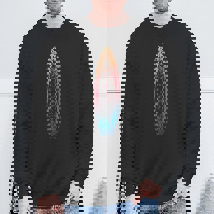 サーフボード サーファー ビーチ パームス 波 サーフィン ボーイ ガール サーフ スウェットシャツ 高齢者への贈り物