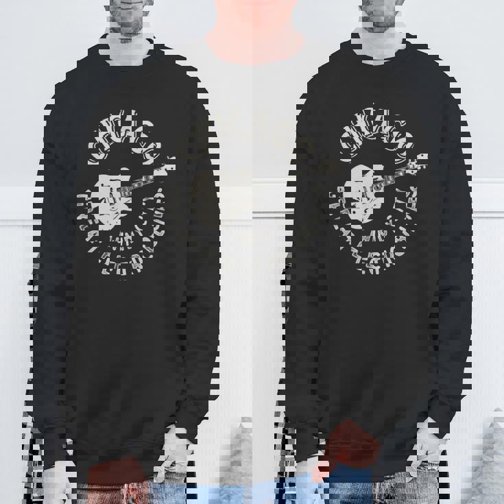 シカゴ・エレクトリック ブルース アメリカンミュージック ビンテージ スウェットシャツ 高齢者への贈り物