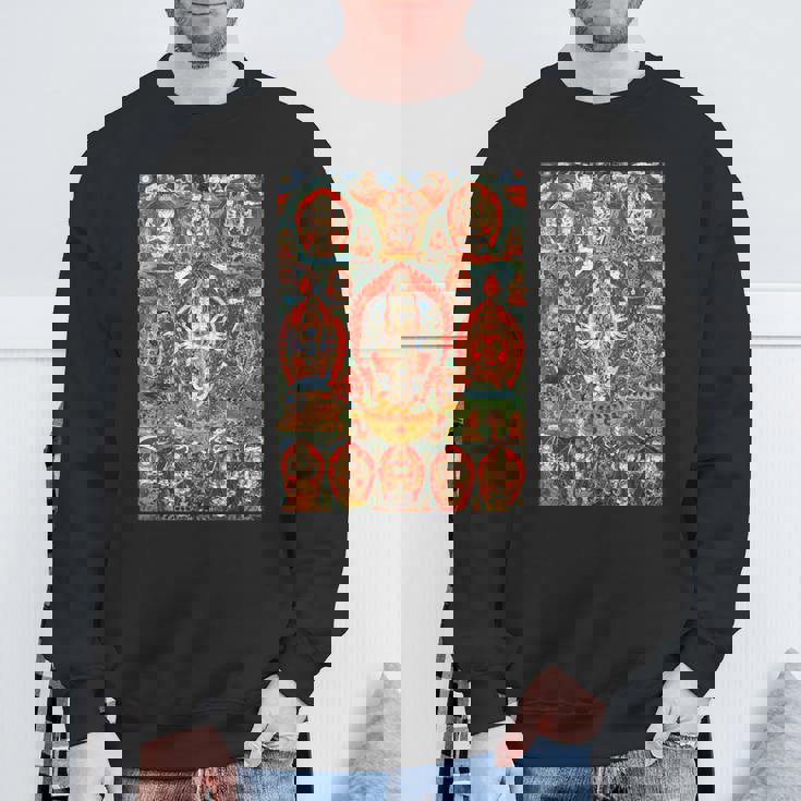 シッダ ラクシュミ チベット仏教 タンカ 曼荼羅 仏教 スウェットシャツ 高齢者への贈り物