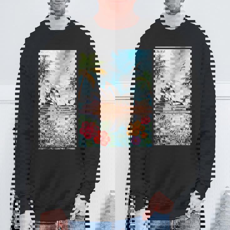 シドニーオペラハウスと南国の自然 スウェットシャツ 高齢者への贈り物