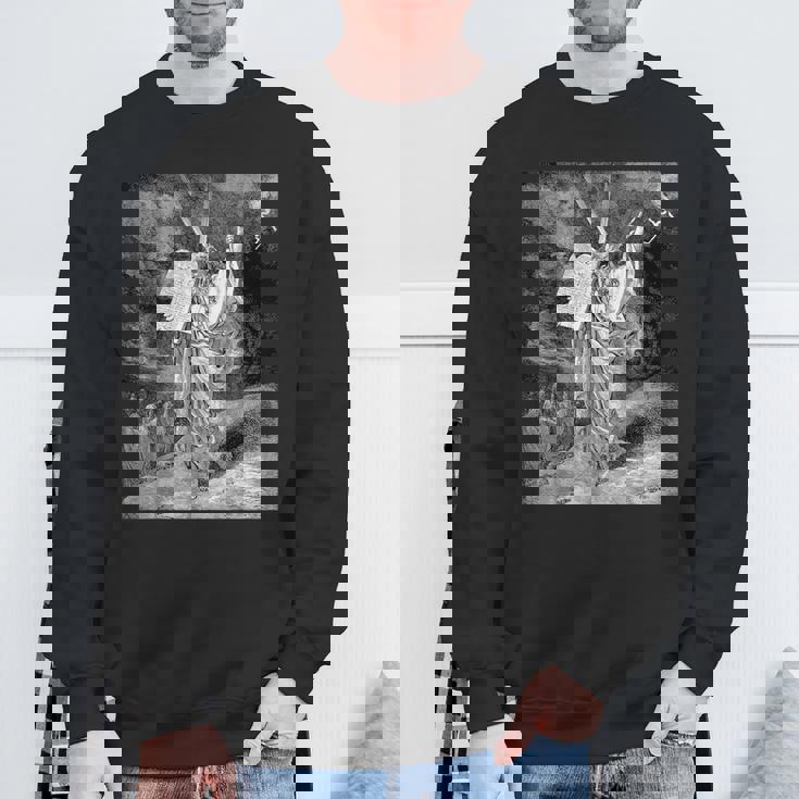 シナイ山から降りてくるモーゼ ギュスターヴ・ドーレ 聖書芸術 スウェットシャツ 高齢者への贈り物