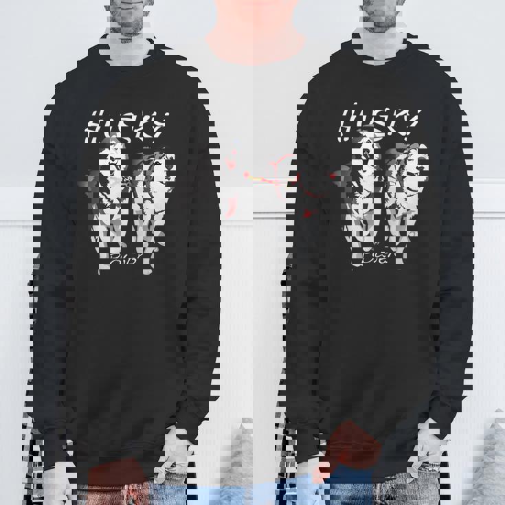 シベリアンハスキーパワーすごいかわいいハスキー スウェットシャツ 高齢者への贈り物