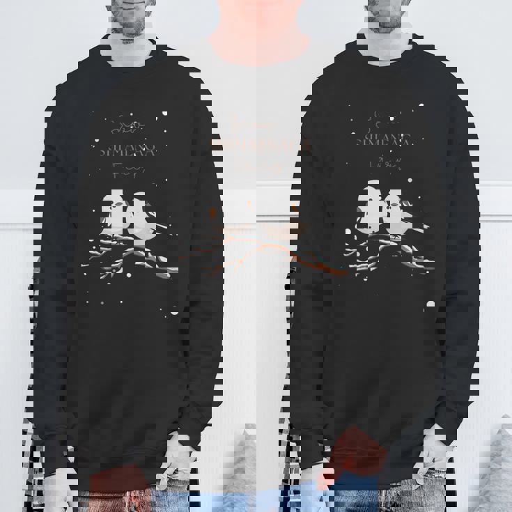 シマエナガ 雪の妖精 北海道 日本の野鳥 スウェットシャツ 高齢者への贈り物