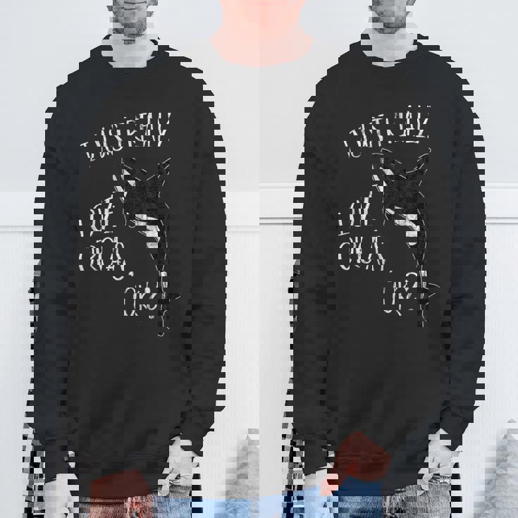 シャチが好きなだけなんだシャチ スウェットシャツ 高齢者への贈り物