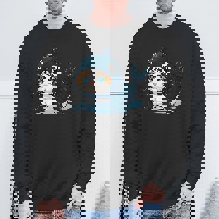 シャチの猫 コスチューム スウェットシャツ 高齢者への贈り物