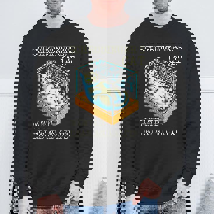 シュレディンガーの猫指名手配教授 科学物理教師 スウェットシャツ 高齢者への贈り物