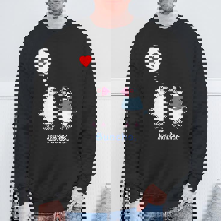 シロブンチョウ & サクラブンチョウ さん『ハート』フキダシ 白文鳥 桜文鳥【どうぶつフレンズ】動物 イラスト スウェットシャツ 高齢者への贈り物