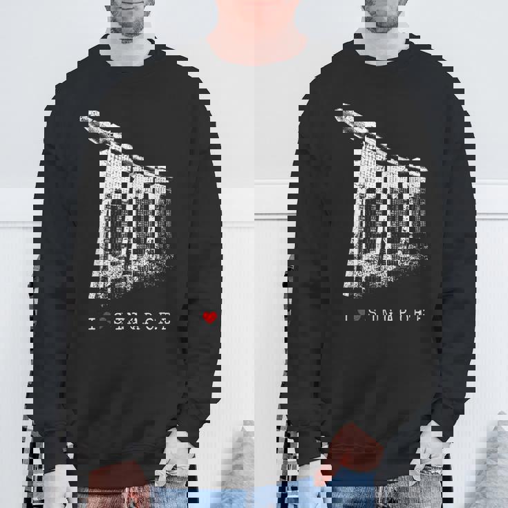 シンガポール マリーナベイ ヴィンテージ スカイライン アジア アイラブシンガポール I Loveingapore スウェットシャツ 高齢者への贈り物