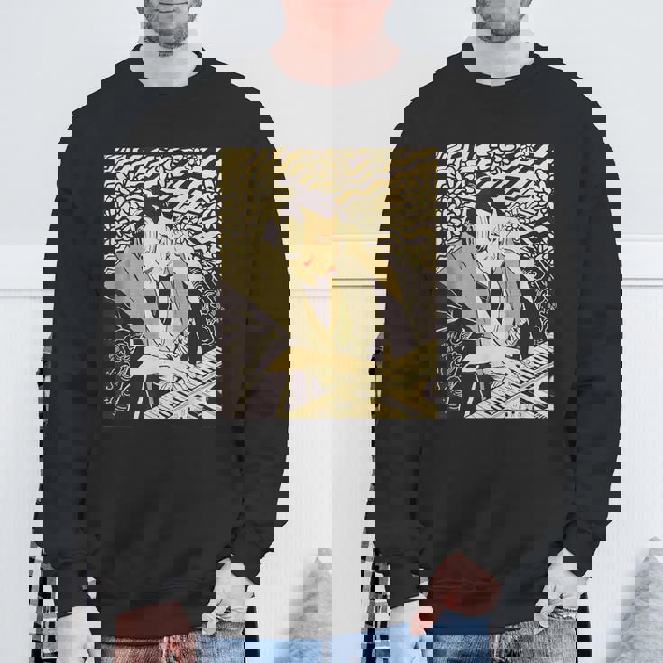 シンセサイザー テクノ 音楽 面白い サムライ シンセサイザー スウェットシャツ 高齢者への贈り物