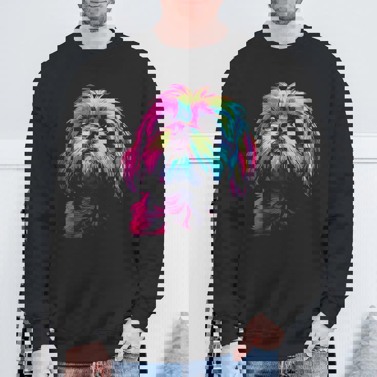 シーズー グラフィック ペット イラスト 犬 シーズー スウェットシャツ 高齢者への贈り物