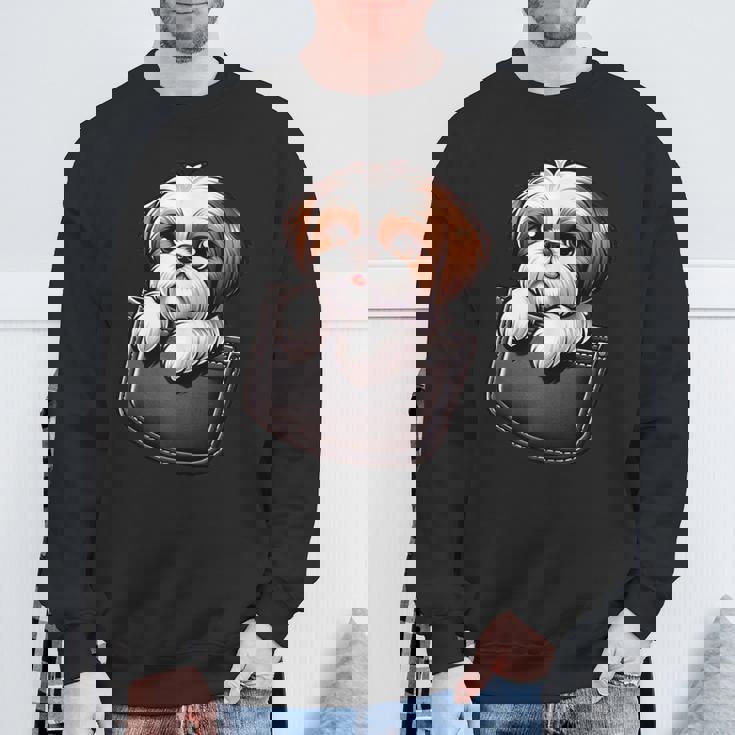 シーズーインポケット シーズー犬好き スウェットシャツ 高齢者への贈り物