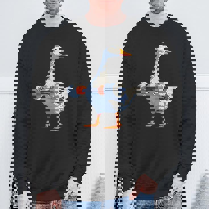 ジムダックグースウェイトリフティング ストロングコアワークアウト スウェットシャツ 高齢者への贈り物