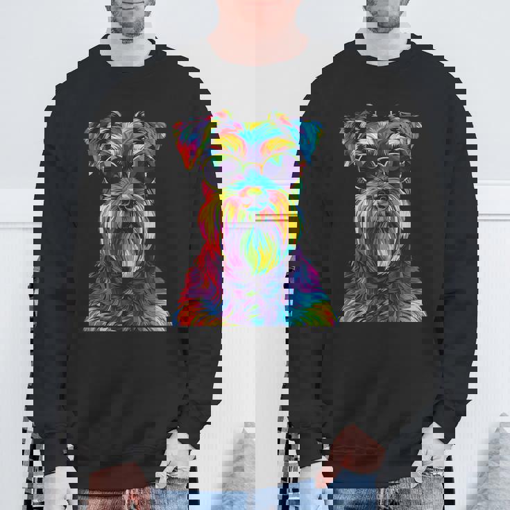 ジャイアントシュナウザー愛好家 ポップアート 面白い ジャイアントシュナウザー 犬 スウェットシャツ 高齢者への贈り物