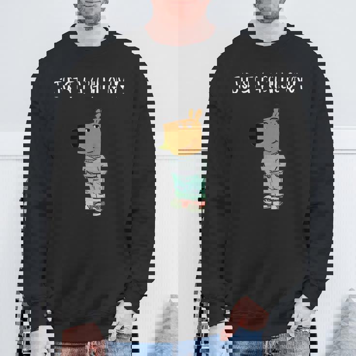 ジャスト・ア・チル・ガイ・ファニー・ミーム スウェットシャツ 高齢者への贈り物