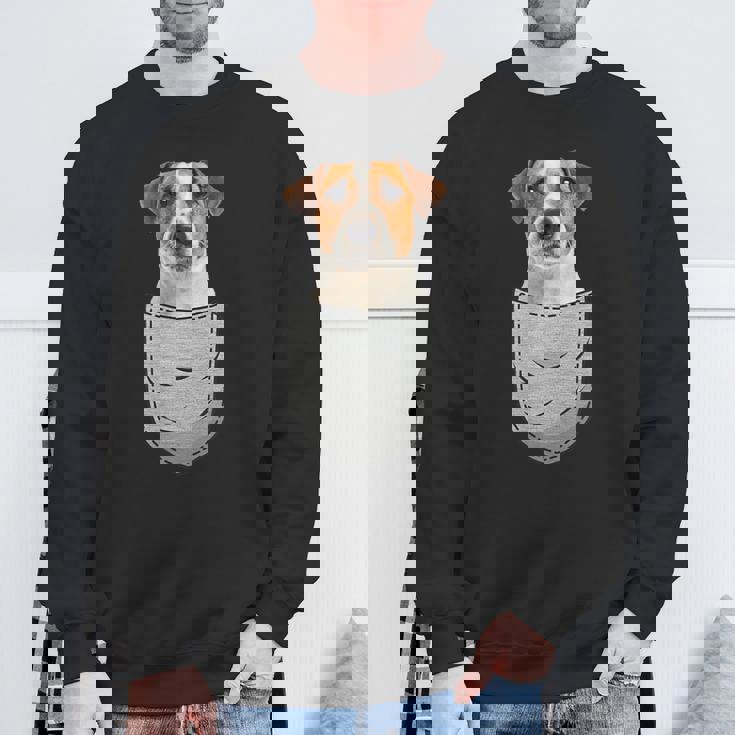 ジャックラッセルテリア Jrt チェストバッグ ポケットドッグオーナー スウェットシャツ 高齢者への贈り物