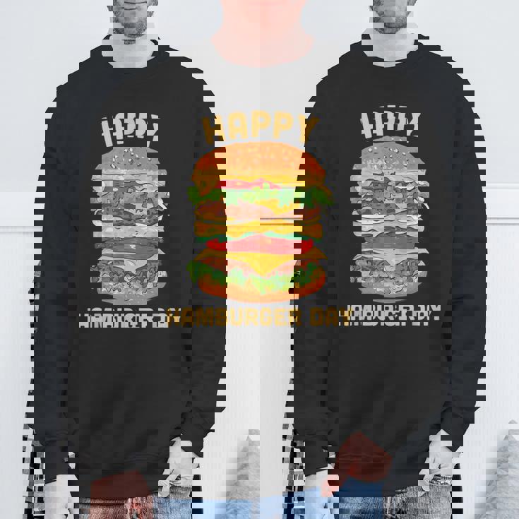 ジャンクフード チーズバーガー ハンバーガー デイバーガーフライ スウェットシャツ 高齢者への贈り物